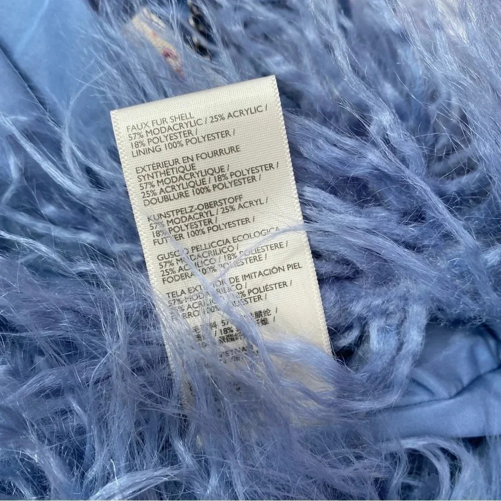 NWT Free People Renata Fur Jacket Blue Taylor Swift - Picture 14 of 16